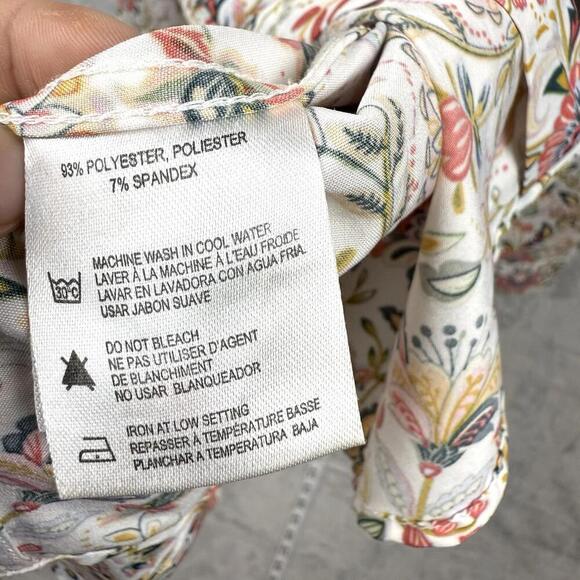 C-LAB NYC Floral Print Long Sleeve Shirt Men Sz M 15½ 33–34 Stretch Modern Fit - Picture 8 of 12